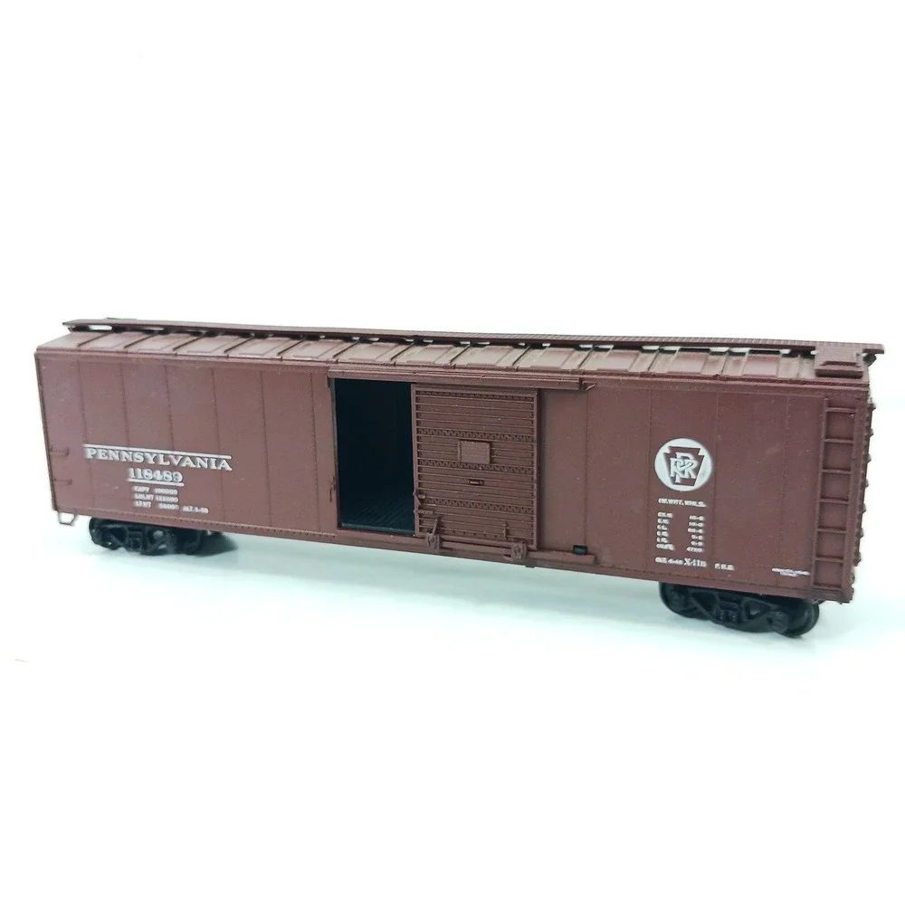Athearn HO Scale Pennsylvania Railroad 50Ft Sgl Dr Box Car 5059 PRR 118489 Brown